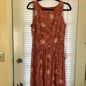 Loft dress in terra cotta M